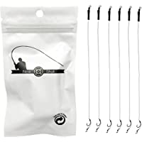 Juego de 6 líneas de anzuelo Newshot sin rebaba tamaño 6- 8 y 10 trenzadas para 5-4 kg. Anzuelos curvados para carpa y…
